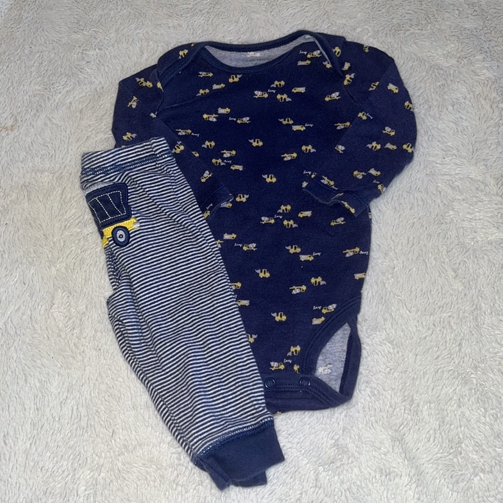 Carters construction matching set 6 month